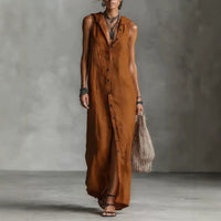 Sleeveless Long Dress Women's One-piece Dress