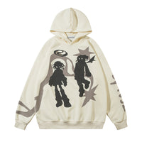 Creative Cartoon Foam Printed Hoodie Casual Top
