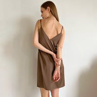 Women's Strap Short Backless Nightdress