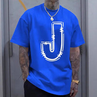 Mens Printed Crew-Neck Short-Sleeve T-Shirt