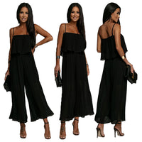 Strap Tube Top Pleated Loose Fashion Jumpsuit