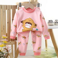 Children's Suit Pure Cotton Long Johns Top & Bottom Baby Clothes Warm