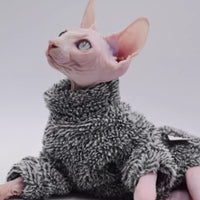Hairless Cat Clothes, Autumn And Winter Plush Warm Cat Clothes