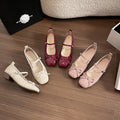 Multicolor Comfortable Low Heel Retro Easy Matching Soft Bottom Flats