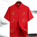 Dad Chinese Style Traditional Top Grandpa Plus Size Folk Costume