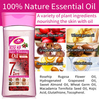 Rose Hip Body Oil Super Whitening Nature Essential Oil Skin Care Anti-aging 200ml