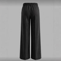 Versatile And Minimalist Striped High Waisted Straight Leg Women's Pants