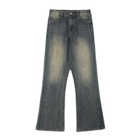 Retro Rust Blue Jeans Men's Loose Mop
