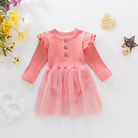 Girls Skirt Hem Triangle Rompers