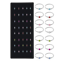 40 PCs C- Type Nose Ring Diamond With Diamond