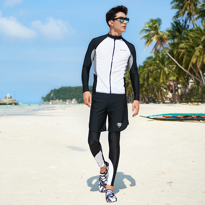 Split Long Sleeve Sunscreen Quick Dry Swimming