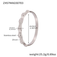 Oversized Bracelet With Irregular Geometric Diamond Accents
