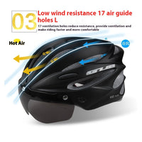 Mountain Bike Integrated Riding Cap Magnetic Goggles Helmet