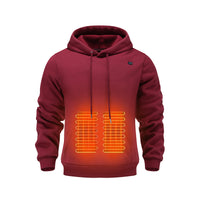 Mens Winter Fleece-Heated Hoodie With Built-In Heating Features
