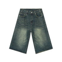 Wide Leg Retro Distressed Flared Cropped Pants