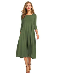 Women's Fashion Floral Slim-fit Short-sleeve Dress