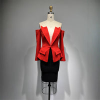 Loose Top Casual Tight Skirt 2 Pieces Suit