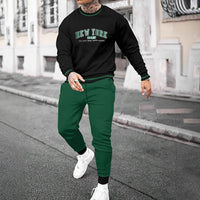 Men's Printed Casual Sports Long-sleeved Sweater