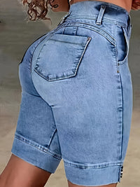 Women's Fashionable Slim-Fit Denim Shorts