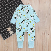 Boys And Girls Penguin Long Sleeve Jumpsuit