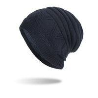 Horizontal Thermal Pullover Hat Knitted Wool