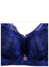 Thin Plump Girls Large Size Without Steel Ring Bra Lace Sexy Push Up Underwear Women's Anti-sagging Accessory Breast Push Up Bra