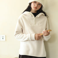 Hooded Loose Thickened Outer Wear Casual Top