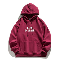 Hooded Sweater Letter Printing Loose All-matching Top