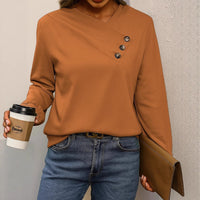Women's Casual V-neck Long Sleeve Pullover Regular Sweater
