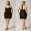 Plus Size Silk Chiffon Camisole Pajamas For Women Lace Nightgown With A V Neck