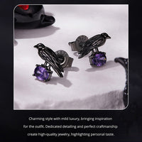 Halloween Spider Skull Stud Earrings