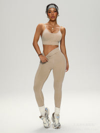 Womens Shock-Proof Seamless Yoga Running Fitness Outfit