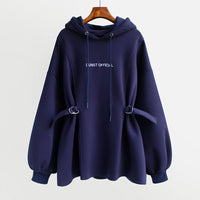 Medium Length Loose Waisted Hoodie Jacket