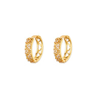 Exquisite Geometric Inlaid Zircon Earrings
