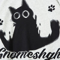 Kitten Printed Loose Sweatshirt