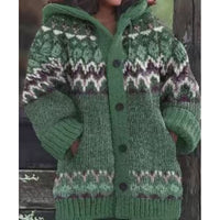 3D Printed Autumn Winter Coat Thickened Hooded Cardigan Sweater