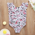 Dinosaur Girls' Printed Swimsuit