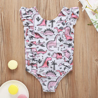 Dinosaur Girls' Printed Swimsuit