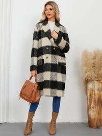 Long Plaid Double-sided Wool Overcoat