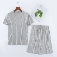 Men's Modal T-shirt Set Short Sleeve Shorts Home Suit