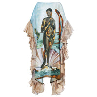 Women's Off-Shoulder Fitted Printed Dress