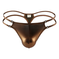 Sexy Men's Thong Ice Silk Panties With Low Waist Straps