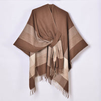 Women's Jacquard Warm Tassel Cardigan Outer Wear