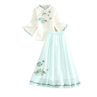 Women's Modified Hanfu Dress Fairy Two-piece Suit