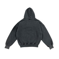 Washed High Street Short Double-layer Hoodie