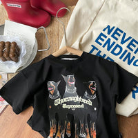Boys' Trendy Doberman Pinscher T-shirt Casual
