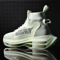 High Top Trend Men's Shoes Korean Version Sports Flying Woven