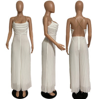 Women's Fashion Casual Solid Color Wide Leg Jumpsuit