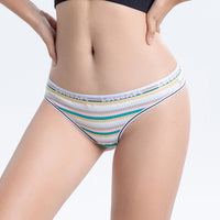 Women's Summer Color Stripes Thread Underwear