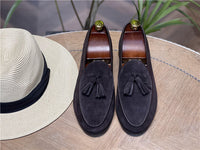Fashion Retro British Beanie Shoes Men's Tassel Slip-on
